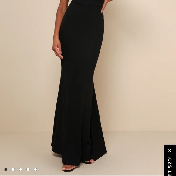 NWT Lulu’s Formal Long Black Dress - Picture 2 of 4